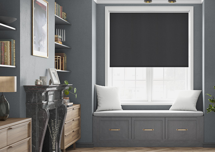 Energy Saving (Blackout), Black - Twist&Fit Roller Blind - Image 3